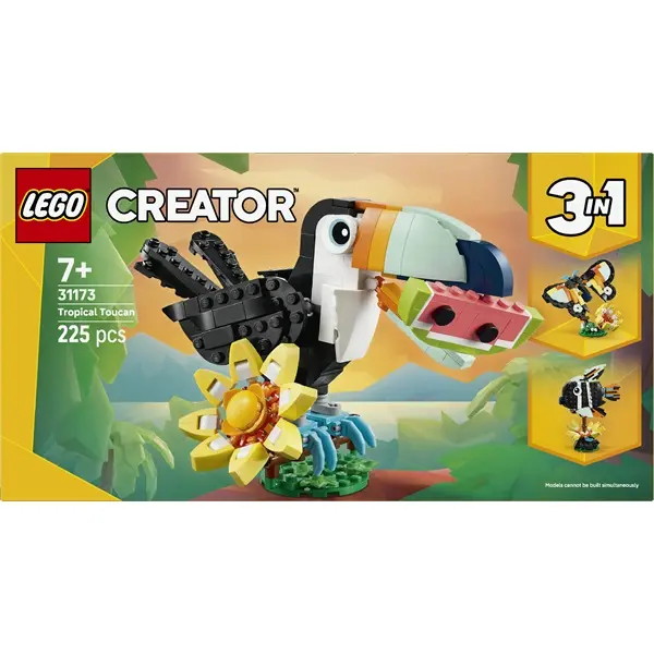 LEGO® Creator 3 az 1-ben Vadállatok: Trópusi tukán, figurát tartalmazó játékkészlet 31173 – 3. kép