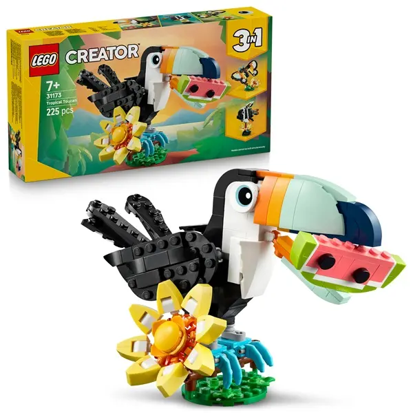 LEGO® Creator 3 az 1-ben Vadállatok: Trópusi tukán, figurát tartalmazó játékkészlet 31173 – 4. kép