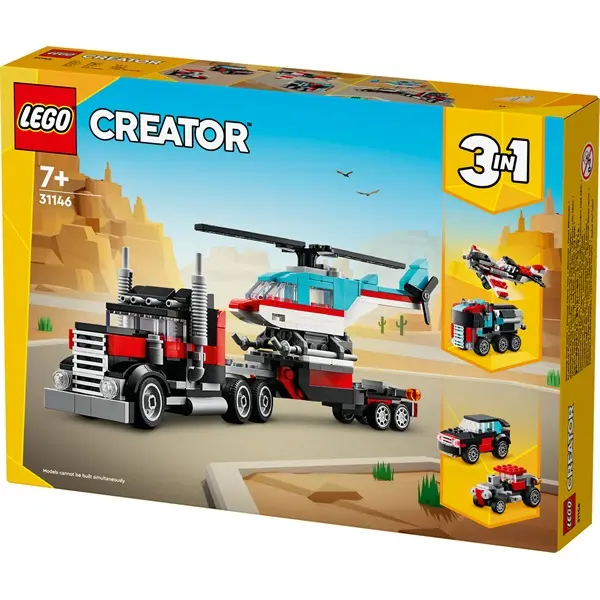 LEGO® Creator Platós teherautó és helikopter játék 31146 – 2. kép