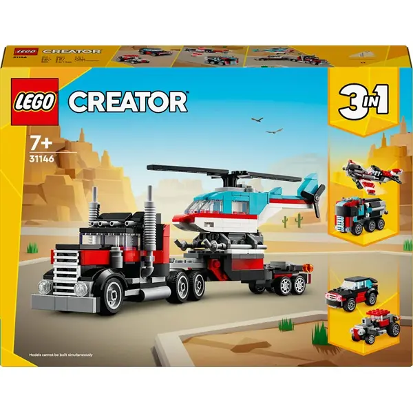 LEGO® Creator Platós teherautó és helikopter játék 31146 – 3. kép