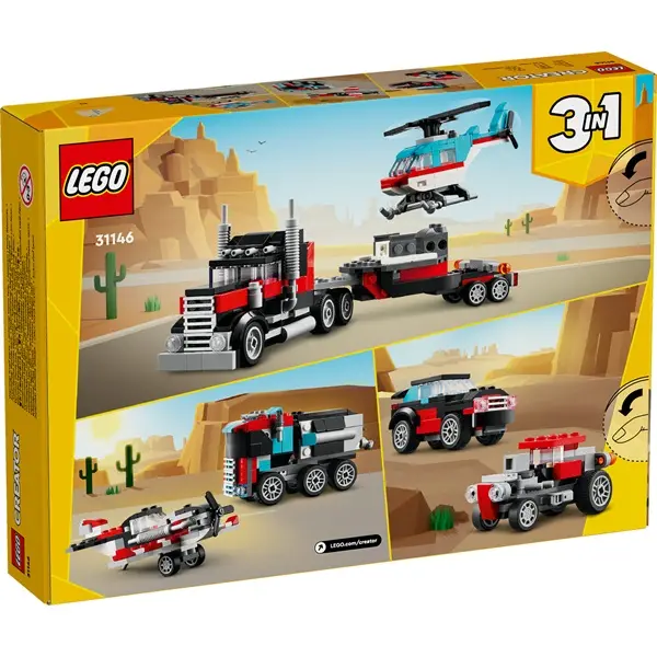 LEGO® Creator Platós teherautó és helikopter játék 31146 – 4. kép