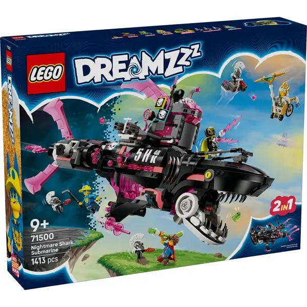 LEGO® DreamZzz™ Rémálom cápa-tengeralattjáró, játék 71500