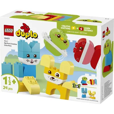 LEGO® DUPLO® Első készletek Kreatív és aranyos, 3 az 1-ben házi kedvencek játék 10477 – 2. kép