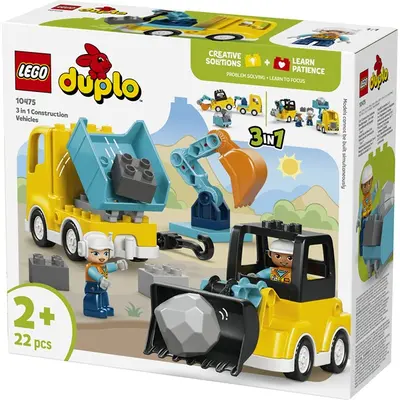 LEGO® DUPLO® Városi kalandok 3 az 1-ben építési munkagépek játékok 10475 – 2. kép