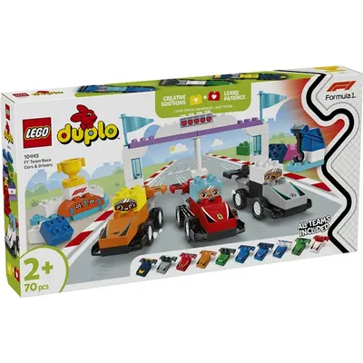 LEGO® DUPLO® Városi kalandok F1® versenyautók és pilóták, építőjáték a családi szórakozáshoz 10445