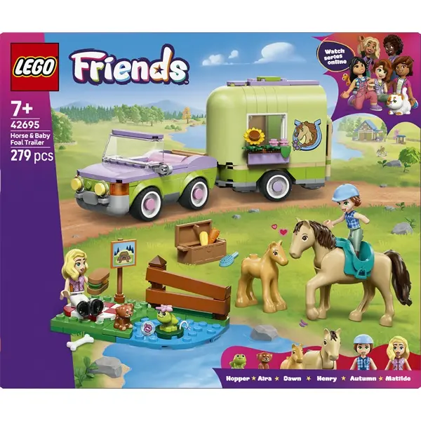 LEGO® Friends Ló és csikószállító utánfutó, játékkészlet 42695 – 3. kép