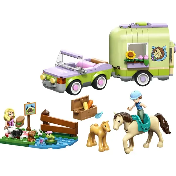 LEGO® Friends Ló és csikószállító utánfutó, játékkészlet 42695 – 5. kép