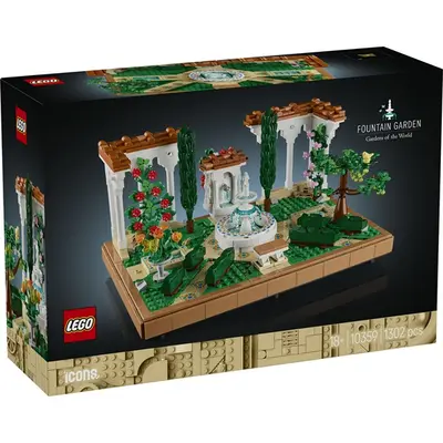 LEGO® Icons Kert szökőkutakkal, otthoni és lakásdekoráció, építőszett felnőtteknek 10359