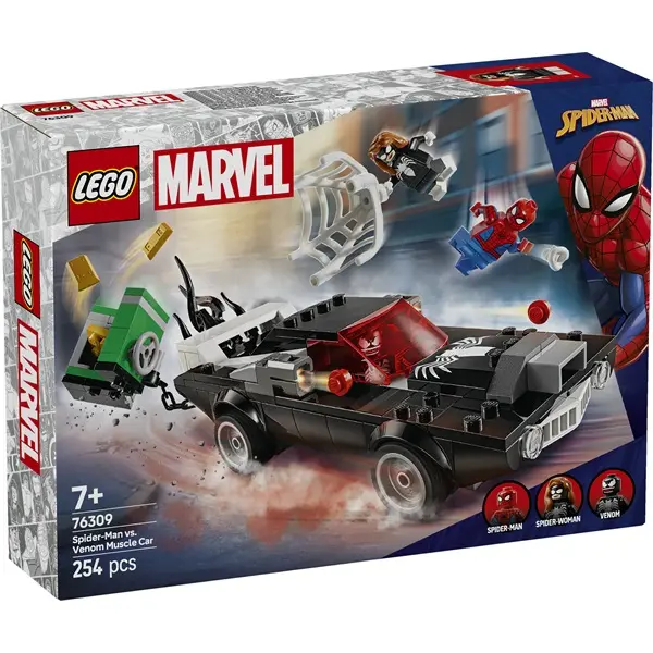 LEGO® | Marvel Pókember vs. Venom sportautója, szett megépíthető játék járművel 76309