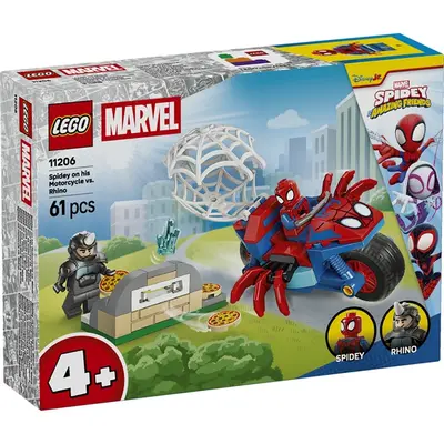 LEGO® | Marvel Póki és csodálatos barátai Motorkerékpáros Pókember vs. Rhino 11206