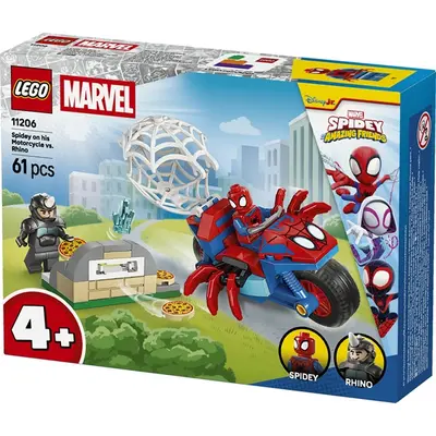 LEGO® | Marvel Póki és csodálatos barátai Motorkerékpáros Pókember vs. Rhino 11206 – 2. kép