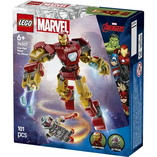 LEGO® | Marvel Vasember robot vs. Ultron, megépíthető szuperhősfigurát tartalmazó játékkészlet 76307 – 2. kép