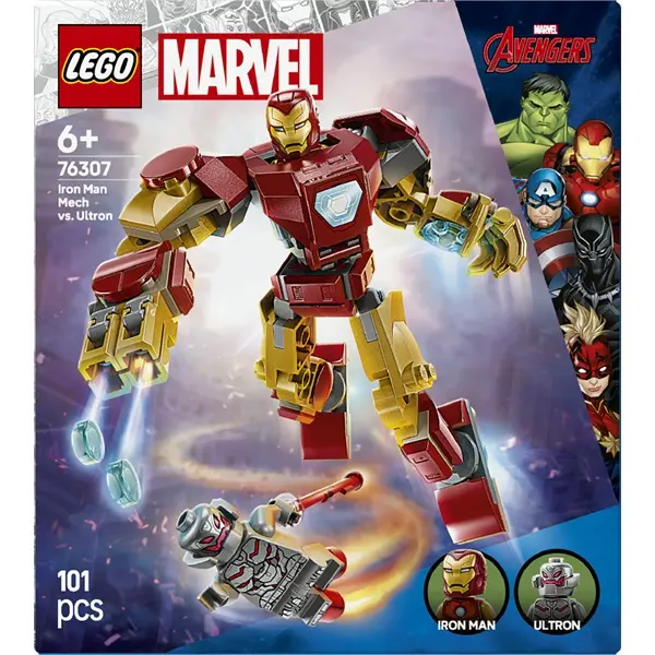 LEGO® | Marvel Vasember robot vs. Ultron, megépíthető szuperhősfigurát tartalmazó játékkészlet 76307 – 3. kép