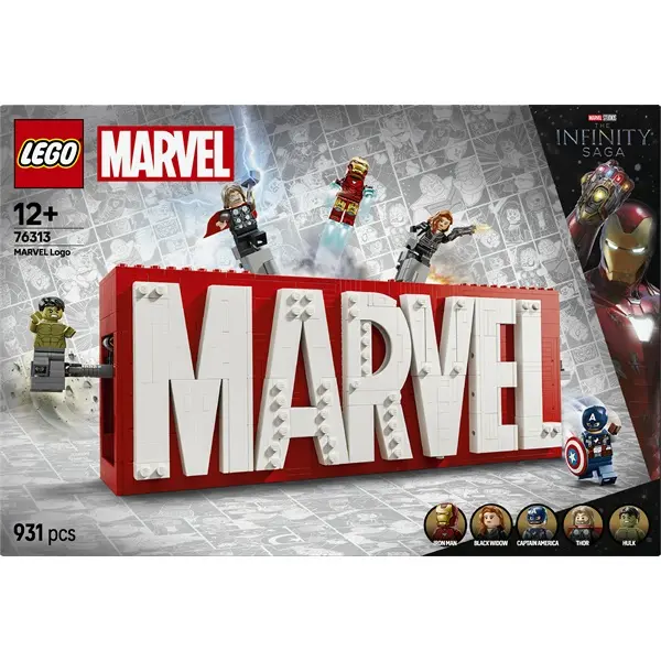LEGO® | Marvel: MARVEL logó és minifigurák, gyűjthető és megépíthető szett 76313 – 3. kép
