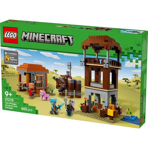LEGO® Minecraft® A Fosztogató őrtorony és a Romboló, gamer építőjáték és ajándék 21278 – 2. kép