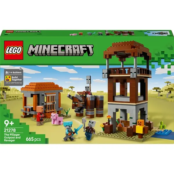LEGO® Minecraft® A Fosztogató őrtorony és a Romboló, gamer építőjáték és ajándék 21278 – 3. kép