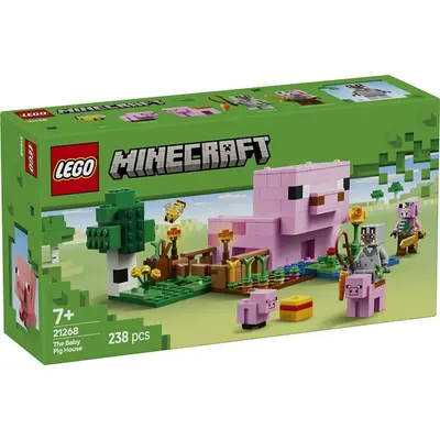 LEGO® Minecraft® A kismalac háza, állatos gamer-építőjáték gyerekeknek 21268