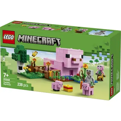 LEGO® Minecraft® A kismalac háza, állatos gamer-építőjáték gyerekeknek 21268 – 2. kép