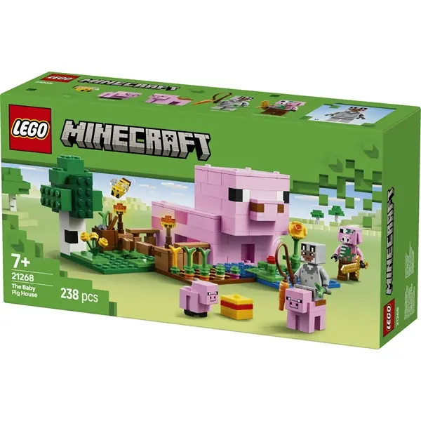 LEGO® Minecraft® A kismalac háza, állatos gamer-építőjáték gyerekeknek 21268 – 2. kép