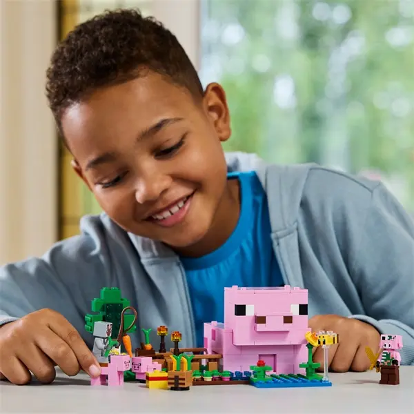 LEGO® Minecraft® A kismalac háza, állatos gamer-építőjáték gyerekeknek 21268 – 5. kép