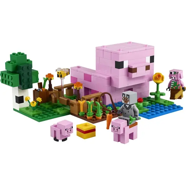 LEGO® Minecraft® A kismalac háza, állatos gamer-építőjáték gyerekeknek 21268 – 7. kép