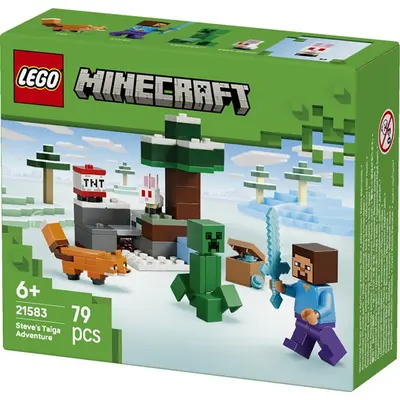 LEGO® Minecraft® Steve tajgai kalandjai, gamerajándék 21583 – 2. kép