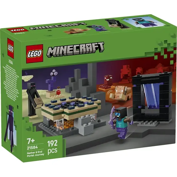 LEGO® Minecraft® Utazás az Alvilág kapujához és a Végportálhoz, gamerjáték 21584
