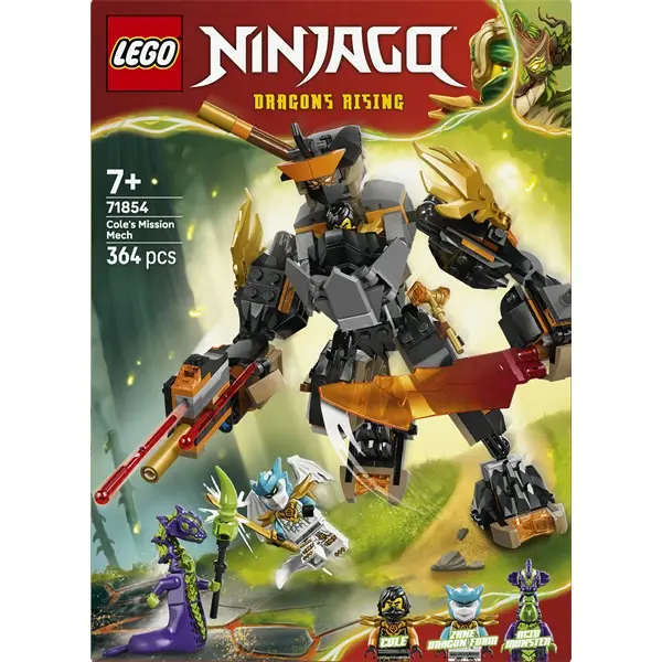 LEGO® NINJAGO® Cole akciórobotja és Sárkány Zane – Játékok 71854 – 3. kép