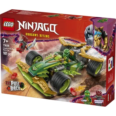 LEGO® NINJAGO® Lloyd hátrahúzhatós versenyautója, történetmesélős játékszett 71828 – 2. kép