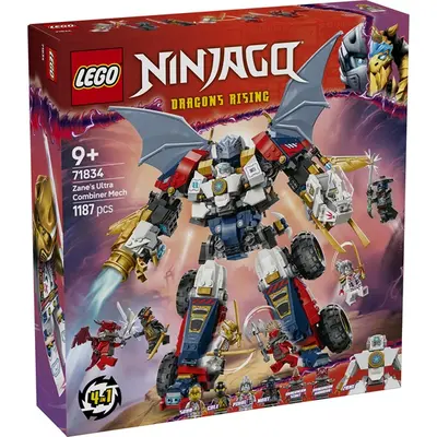 LEGO® NINJAGO® Zane kombinálható ultra robotja, 4 az 1-ben játék építőszett 71834