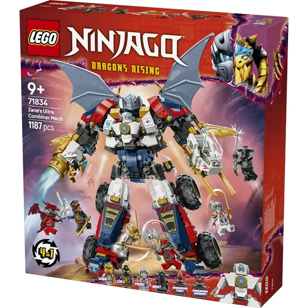 LEGO® NINJAGO® Zane kombinálható ultra robotja, 4 az 1-ben játék építőszett 71834 – 2. kép