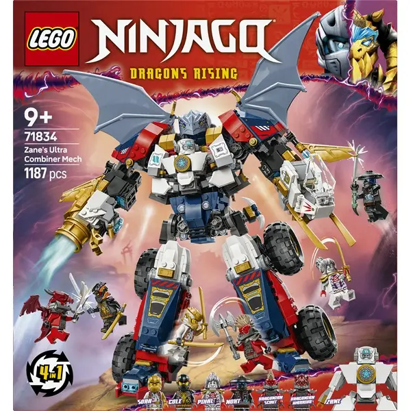 LEGO® NINJAGO® Zane kombinálható ultra robotja, 4 az 1-ben játék építőszett 71834 – 3. kép