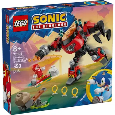 LEGO® Sonic the Hedgehog™ Knuckles vs. Dr. Eggman Egg Crusher robotja, játékszett 77005