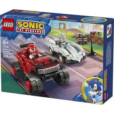 LEGO® Sonic the Hedgehog™ Silver autója Knuckles monster truckja ellen 77118 – 2. kép