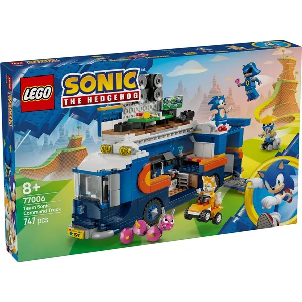 LEGO® Sonic the Hedgehog™ Sonic csapatának járműbázisa, gaming játék 77006