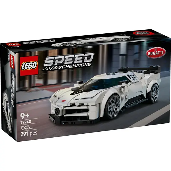 LEGO® Speed Champions Bugatti Centodieci hiper sportautó, játék 77240