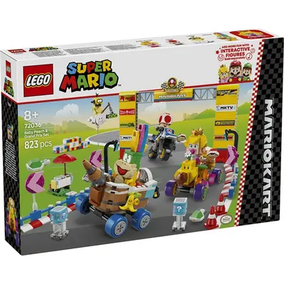 LEGO® Super Mario™ Mario Kart™ – Baby Peach és a Grand Prix szett, versenyzős játék 72036