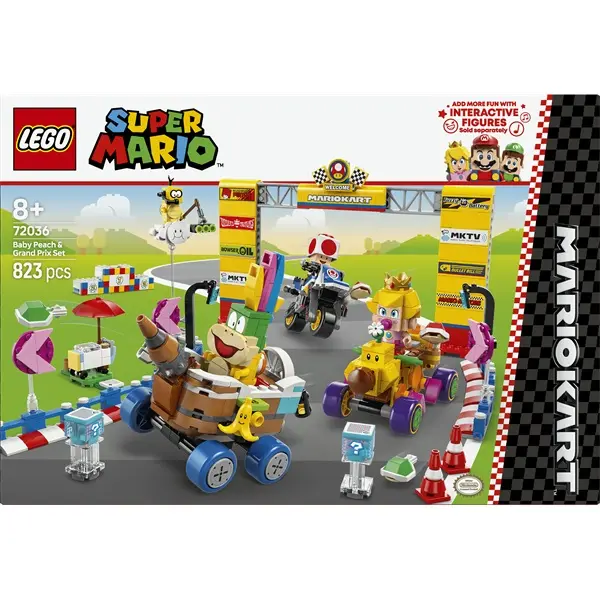 LEGO® Super Mario™ Mario Kart™ – Baby Peach és a Grand Prix szett, versenyzős játék 72036 – 3. kép