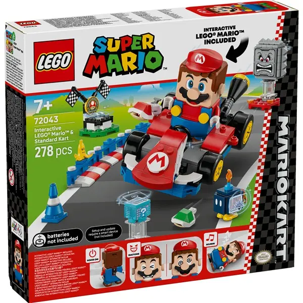 LEGO® Super Mario™ Mario Kart™ – Interaktív LEGO® Mario™ és Standard Kart 72043
