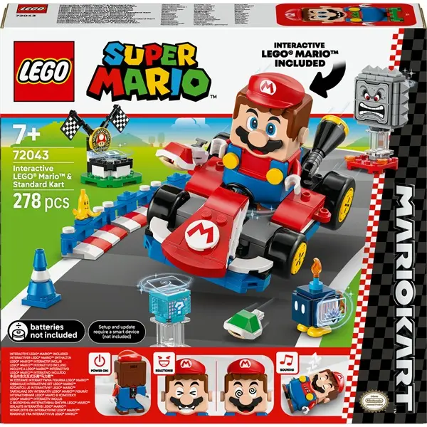 LEGO® Super Mario™ Mario Kart™ – Interaktív LEGO® Mario™ és Standard Kart 72043 – 3. kép