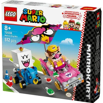 LEGO® Super Mario™ Mario Kart™ – Wario és King Boo figurák, plusz 2 gokart 72038 – 2. kép