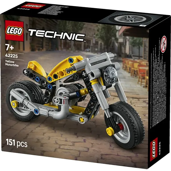 LEGO® Technic Sárga motorkerékpár játéképítő-készlet 42225 – 2. kép