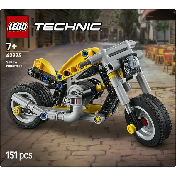 LEGO® Technic Sárga motorkerékpár játéképítő-készlet 42225 – 3. kép