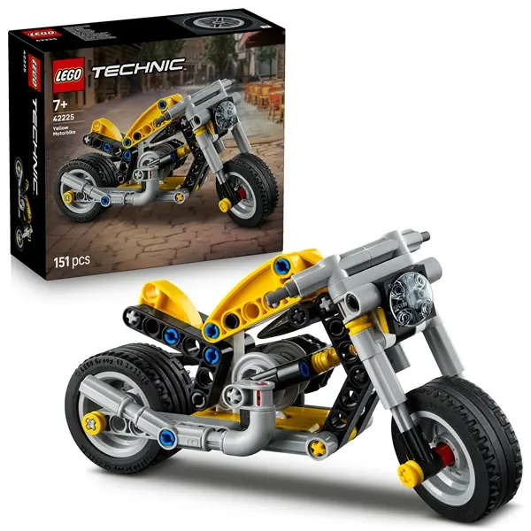 LEGO® Technic Sárga motorkerékpár játéképítő-készlet 42225 – 4. kép