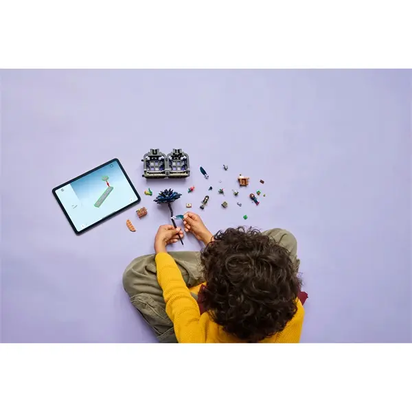 LEGO® Wednesday Fekete dália, halloweeni ajándék, művirág szobadekoráció – 4. kép
