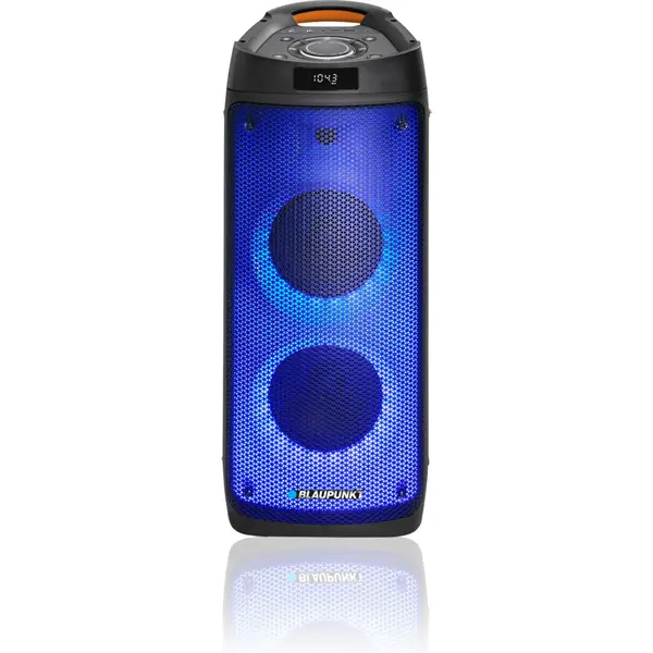 BLAUPUNKT PB06DB Bluetooth party hangszóró, 2 db mikrofon, RMS,TWS,FM,AUX, 500W, Fekete (RTVBLAS015)