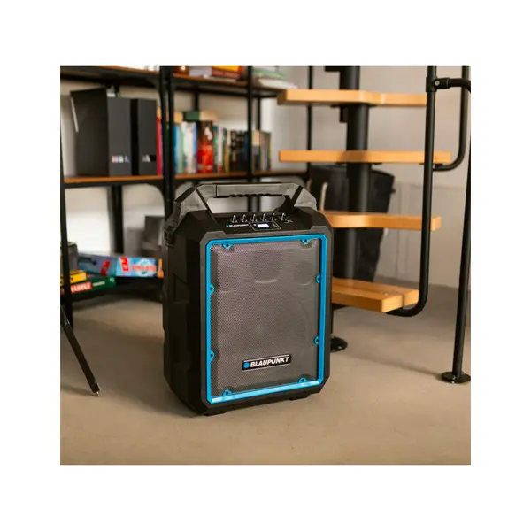 BLAUPUNKT MB10 Hordozható Bluetooth hangszóró, karaoke funkció, 1 db mikrofon, 600W, Fekete (RTVBLAS001) – 4. kép