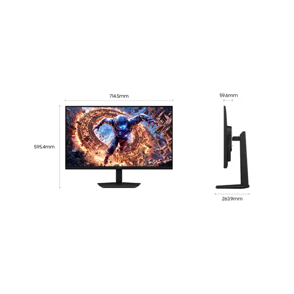 SAMSUNG Odyssey G8 G80HS 6K 165Hz / 3K 330Hz Gaming Monitor 32", 3072x1728, 16:9, 350cd/m2, 1ms, 1xDP/2xHDMI/USB-A/USB-B – 4. kép