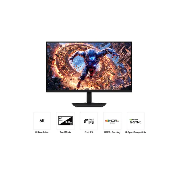 SAMSUNG Odyssey G8 G80HS 6K 165Hz / 3K 330Hz Gaming Monitor 32", 3072x1728, 16:9, 350cd/m2, 1ms, 1xDP/2xHDMI/USB-A/USB-B – 5. kép
