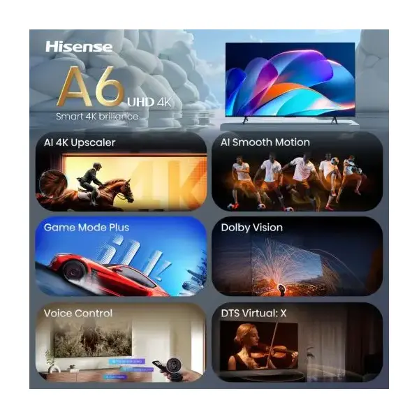 HISENSE 50A6S 4K UHD Smart LED TV 50"/126cm, 3840x2160, 3xHDMI/2xUSB/RJ45/Wifi – 4. kép